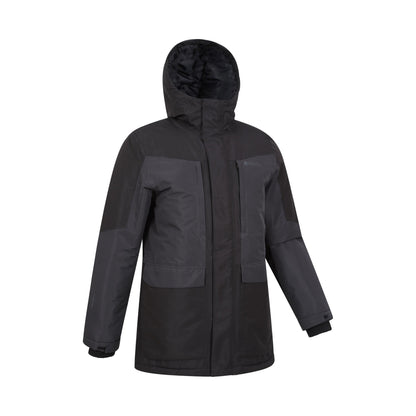 Dark Grey - Side - Mountain Warehouse Mens Tephra Waterproof Padded Parka
