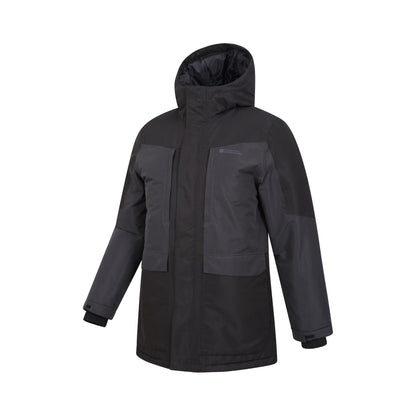 Dark Grey - Lifestyle - Mountain Warehouse Mens Tephra Waterproof Padded Parka