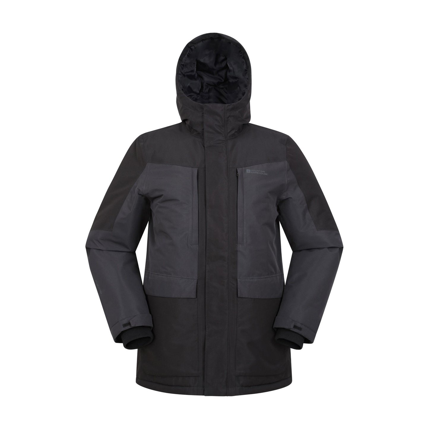Dark Grey - Front - Mountain Warehouse Mens Tephra Waterproof Padded Parka