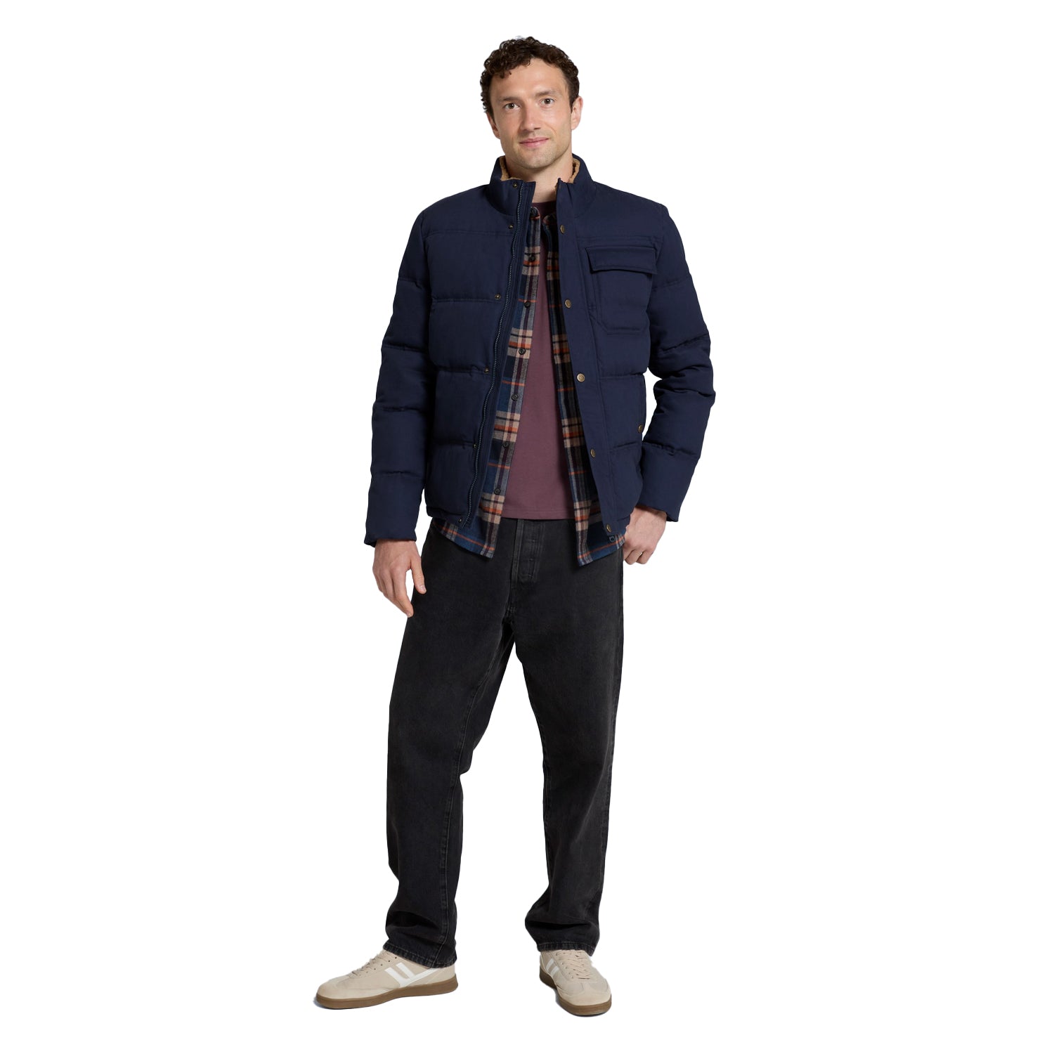 Navy - Side - Mountain Warehouse Mens Fistral Padded Jacket