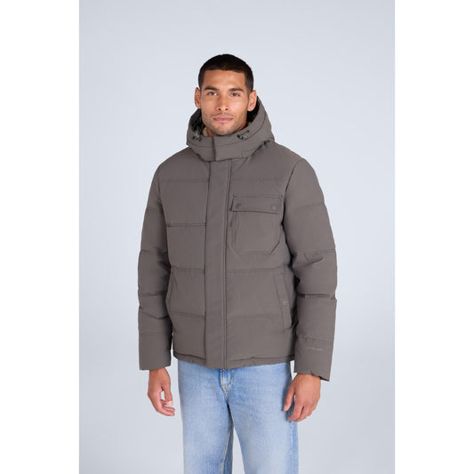 Khaki Grey - Front - Mountain Warehouse Mens Fistral Padded Jacket