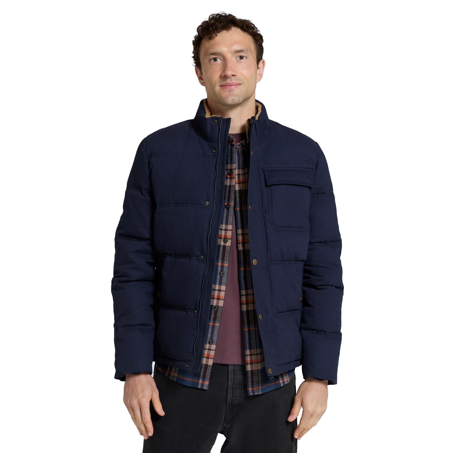Navy - Front - Mountain Warehouse Mens Fistral Padded Jacket
