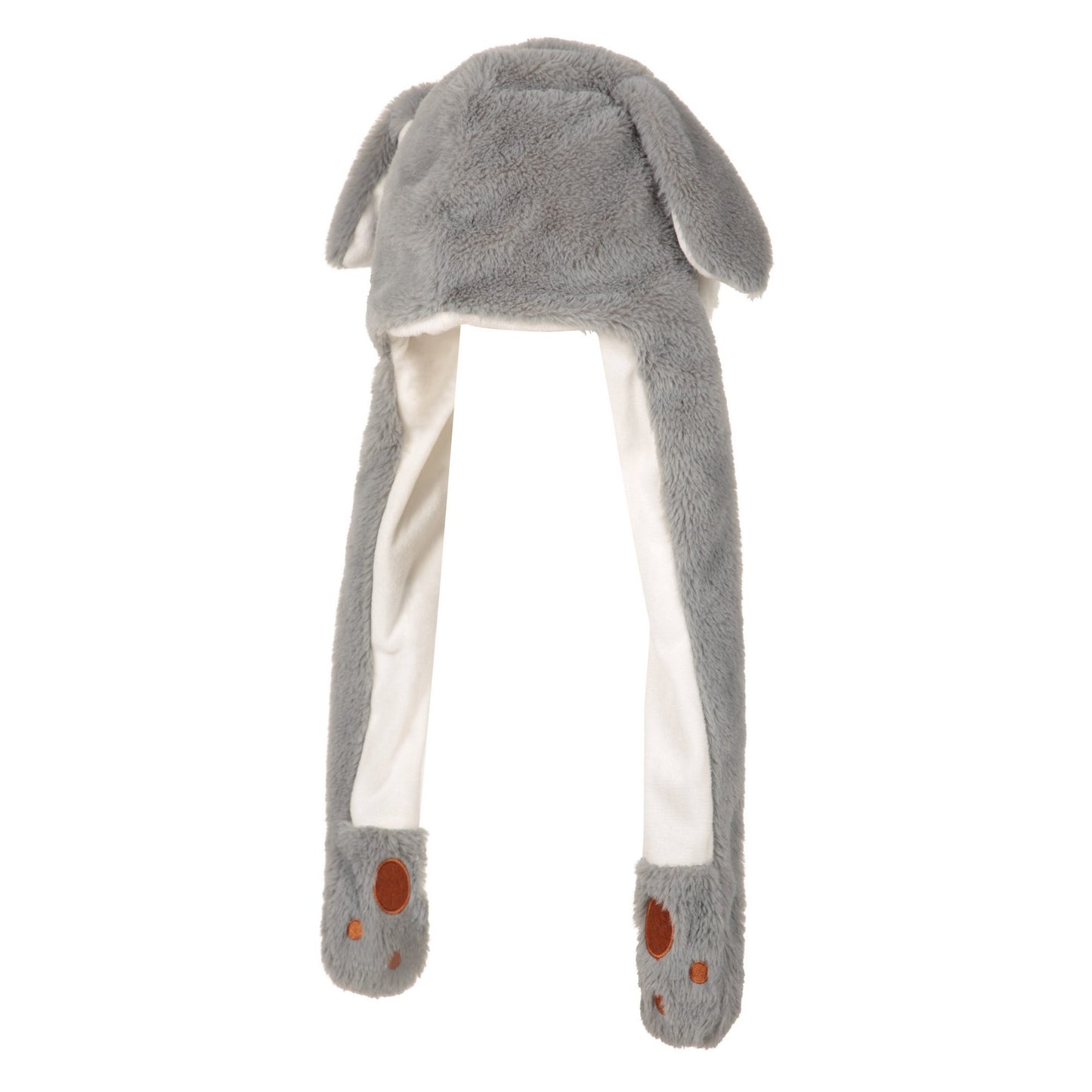 Grey - Back - Mountain Warehouse Childrens-Kids Cuddly Wolf Trapper Hat