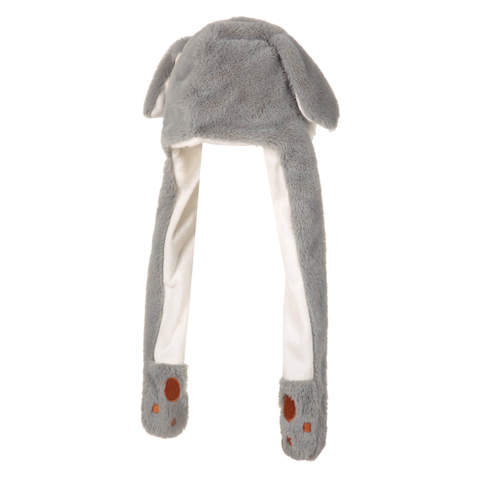 Grey - Back - Mountain Warehouse Childrens-Kids Cuddly Wolf Trapper Hat