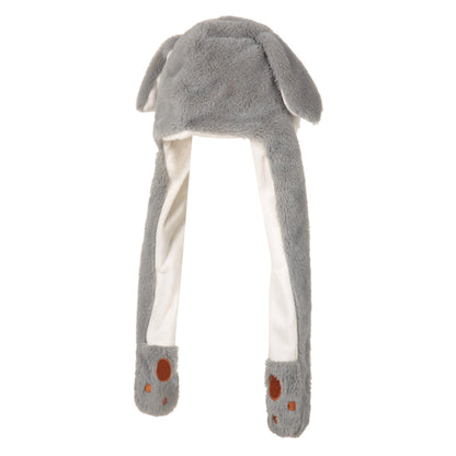 Grey - Back - Mountain Warehouse Childrens-Kids Cuddly Wolf Trapper Hat