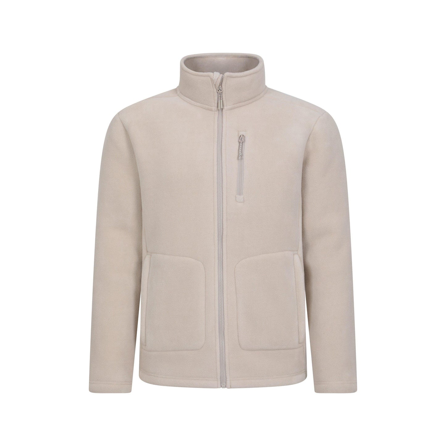 Beige - Front - Mountain Warehouse Mens Highland Full Zip Fleece
