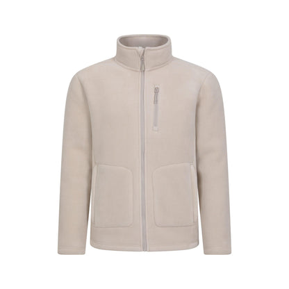 Beige - Front - Mountain Warehouse Mens Highland Full Zip Fleece