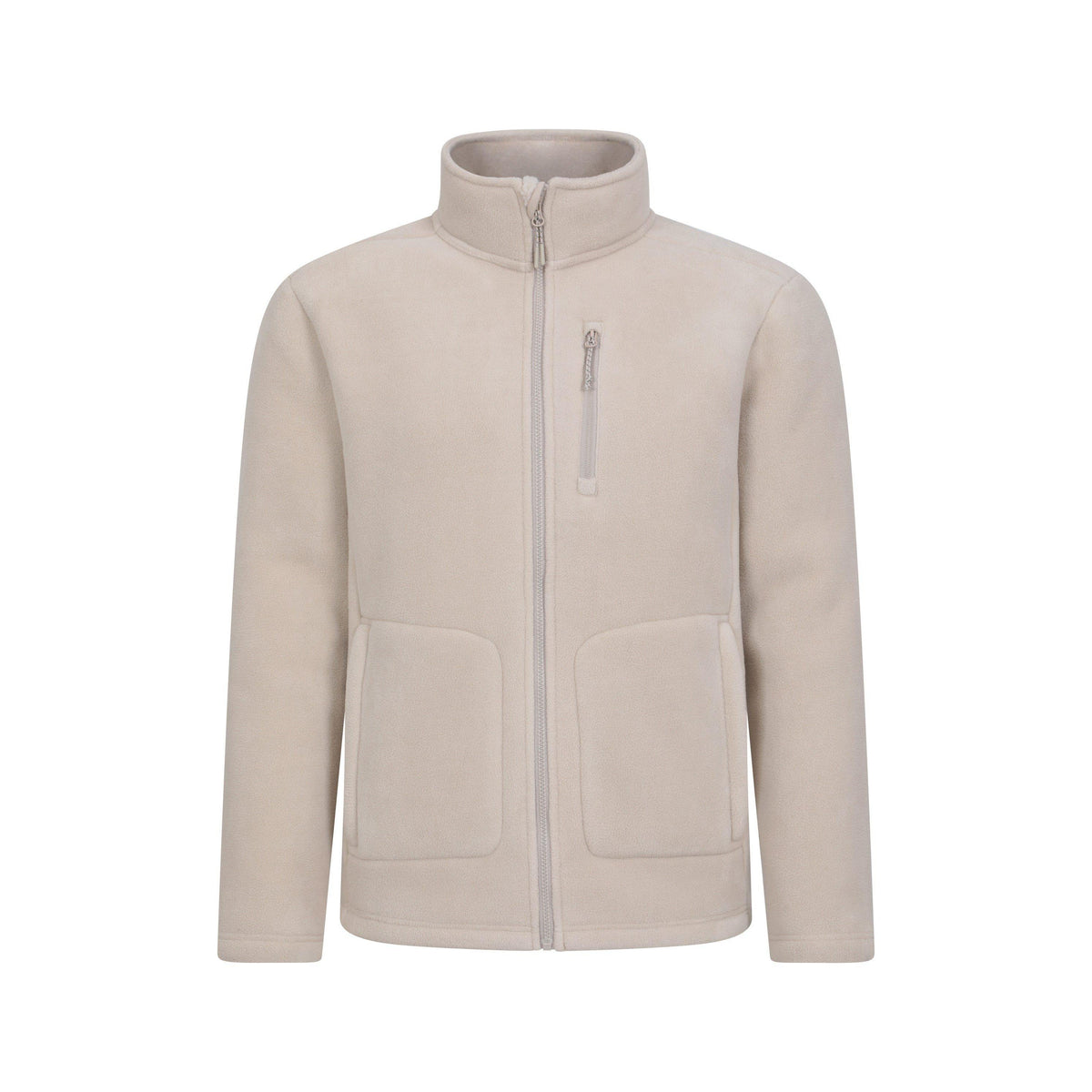 Beige - Front - Mountain Warehouse Mens Highland Full Zip Fleece