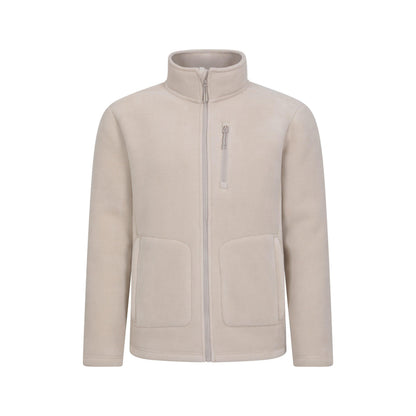 Beige - Front - Mountain Warehouse Mens Highland Full Zip Fleece