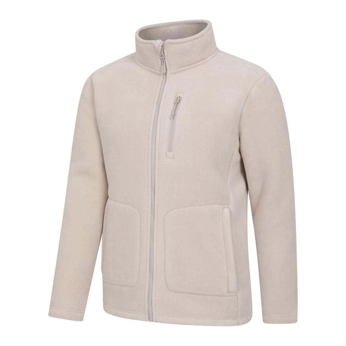 Beige - Side - Mountain Warehouse Mens Highland Full Zip Fleece