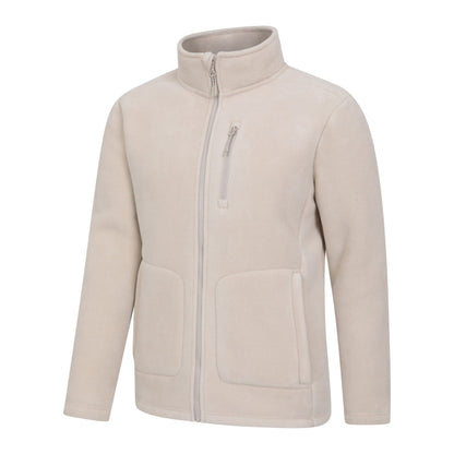 Beige - Side - Mountain Warehouse Mens Highland Full Zip Fleece