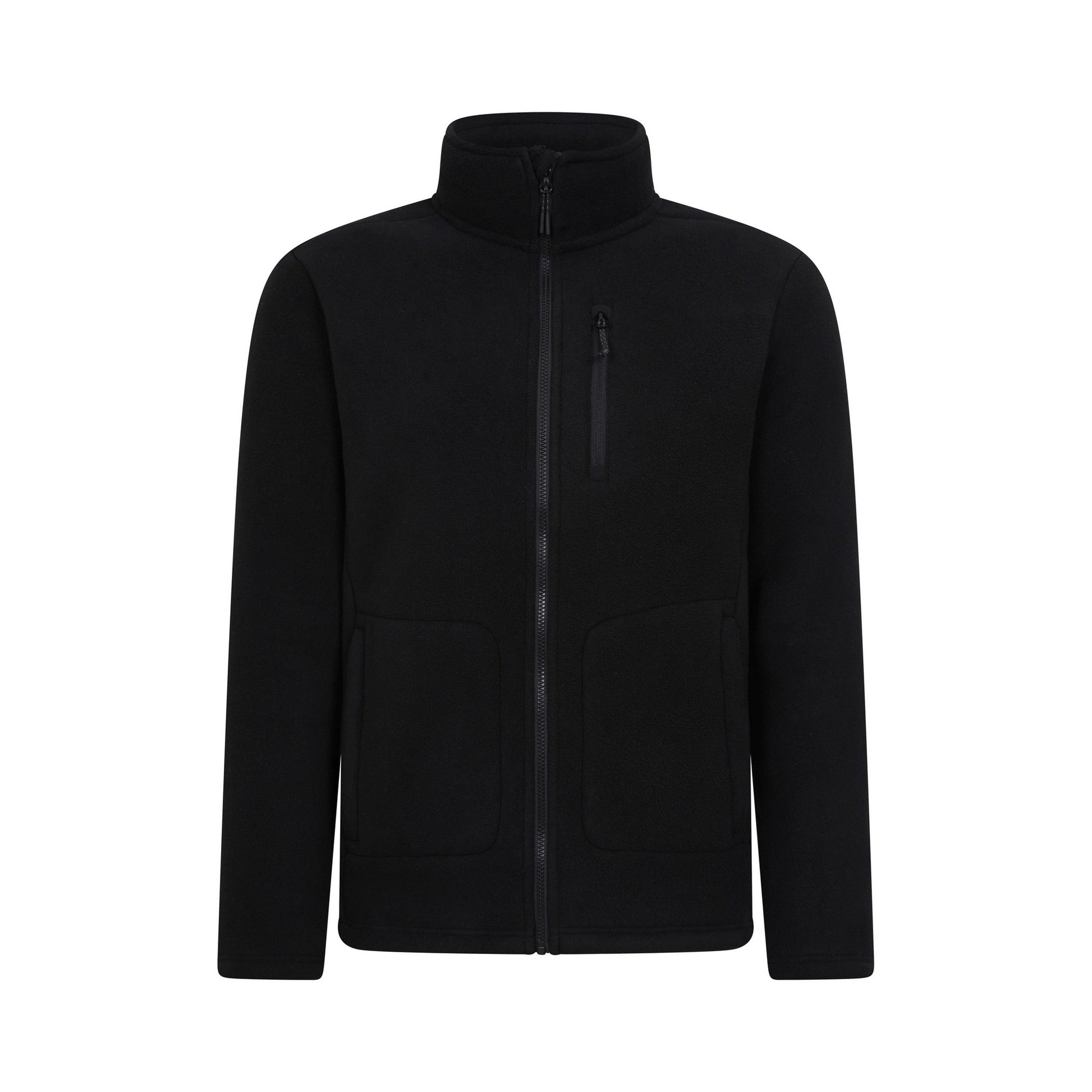 Black - Front - Mountain Warehouse Mens Highland Full Zip Fleece