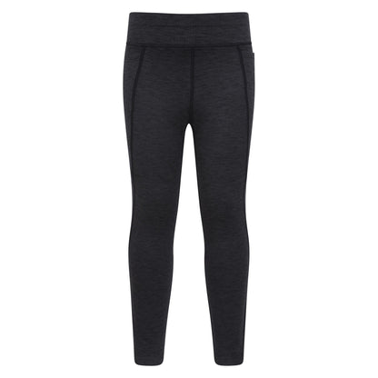 Dark Grey - Front - Mountain Warehouse Childrens-Kids Contin Thermal Trekking Leggings
