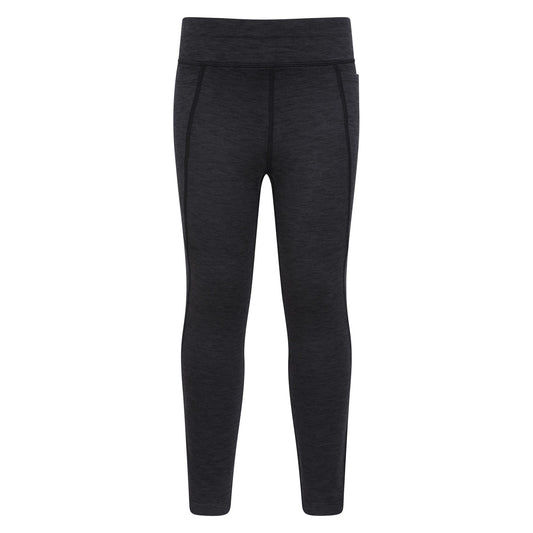 Dark Grey - Front - Mountain Warehouse Childrens-Kids Contin Thermal Trekking Leggings