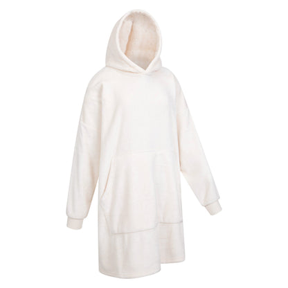 Beige - Side - Mountain Warehouse Womens-Ladies Cosy Snaggle Borg Hoodie Blanket