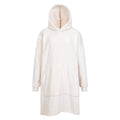 Beige - Front - Mountain Warehouse Womens-Ladies Cosy Snaggle Borg Hoodie Blanket