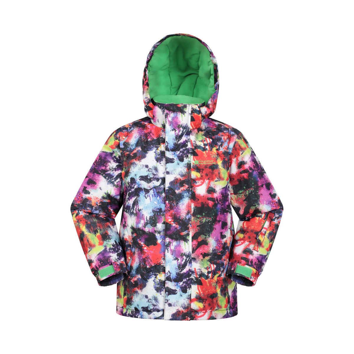 Mixed - Front - Mountain Warehouse Childrens-Kids Mogal Abstract Ski Jacket