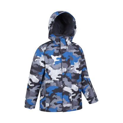 Cobalt - Lifestyle - Mountain Warehouse Childrens-Kids Mogal Camo Ski Jacket