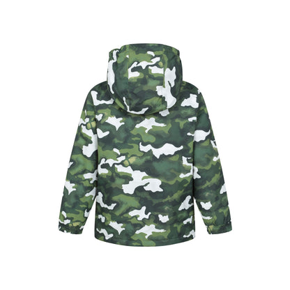 Dark Green - Back - Mountain Warehouse Childrens-Kids Mogal Camo Ski Jacket