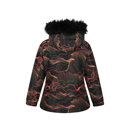 Black - Back - Mountain Warehouse Childrens-Kids Berg Abstract Ski Jacket
