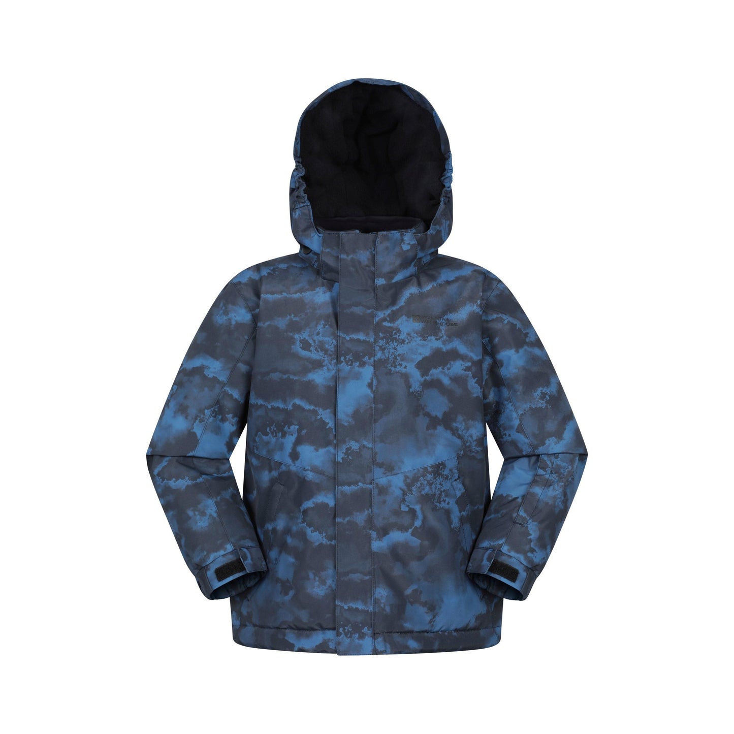 Dark Blue - Front - Mountain Warehouse Childrens-Kids Berg Abstract Ski Jacket
