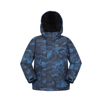 Dark Blue - Front - Mountain Warehouse Childrens-Kids Berg Abstract Ski Jacket