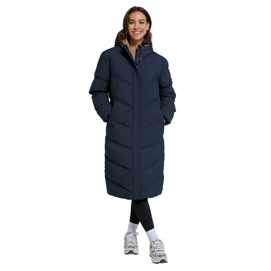 Navy - Front - Animal Womens-Ladies Cocoon Borg Lined Padded Jacket