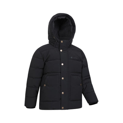 Black - Lifestyle - Mountain Warehouse Childrens-Kids Manta Borg Lined Jacket