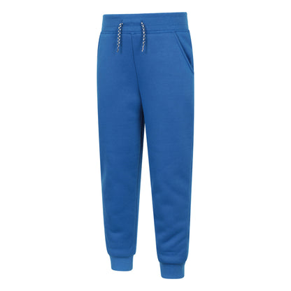 Blue - Side - Mountain Warehouse Childrens-Kids Nordic Faux Fur Lined Jogging Bottoms