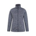 Navy - Close up - Mountain Warehouse Womens-Ladies Glacial II Extreme 3 in 1 Long Jacket