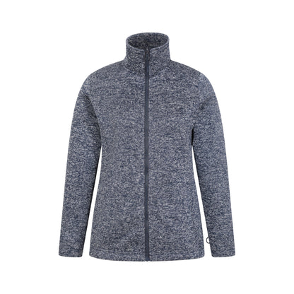 Navy - Close up - Mountain Warehouse Womens-Ladies Glacial II Extreme 3 in 1 Long Jacket