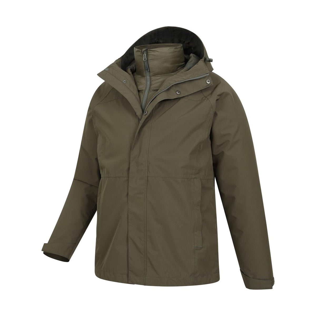 Khaki - Lifestyle - Mountain Warehouse Mens Alaskan 3 In 1 Waterproof Jacket