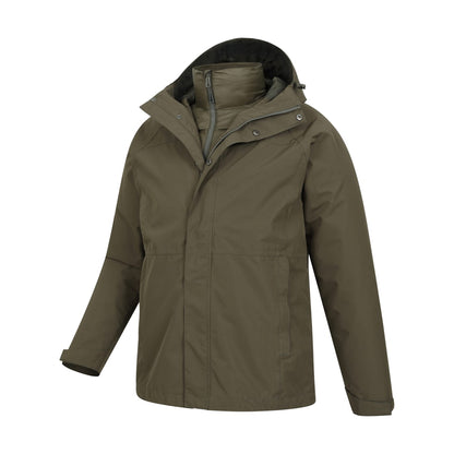 Khaki - Lifestyle - Mountain Warehouse Mens Alaskan 3 In 1 Waterproof Jacket