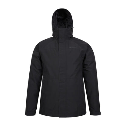 Black - Front - Mountain Warehouse Mens Alaskan 3 In 1 Waterproof Jacket