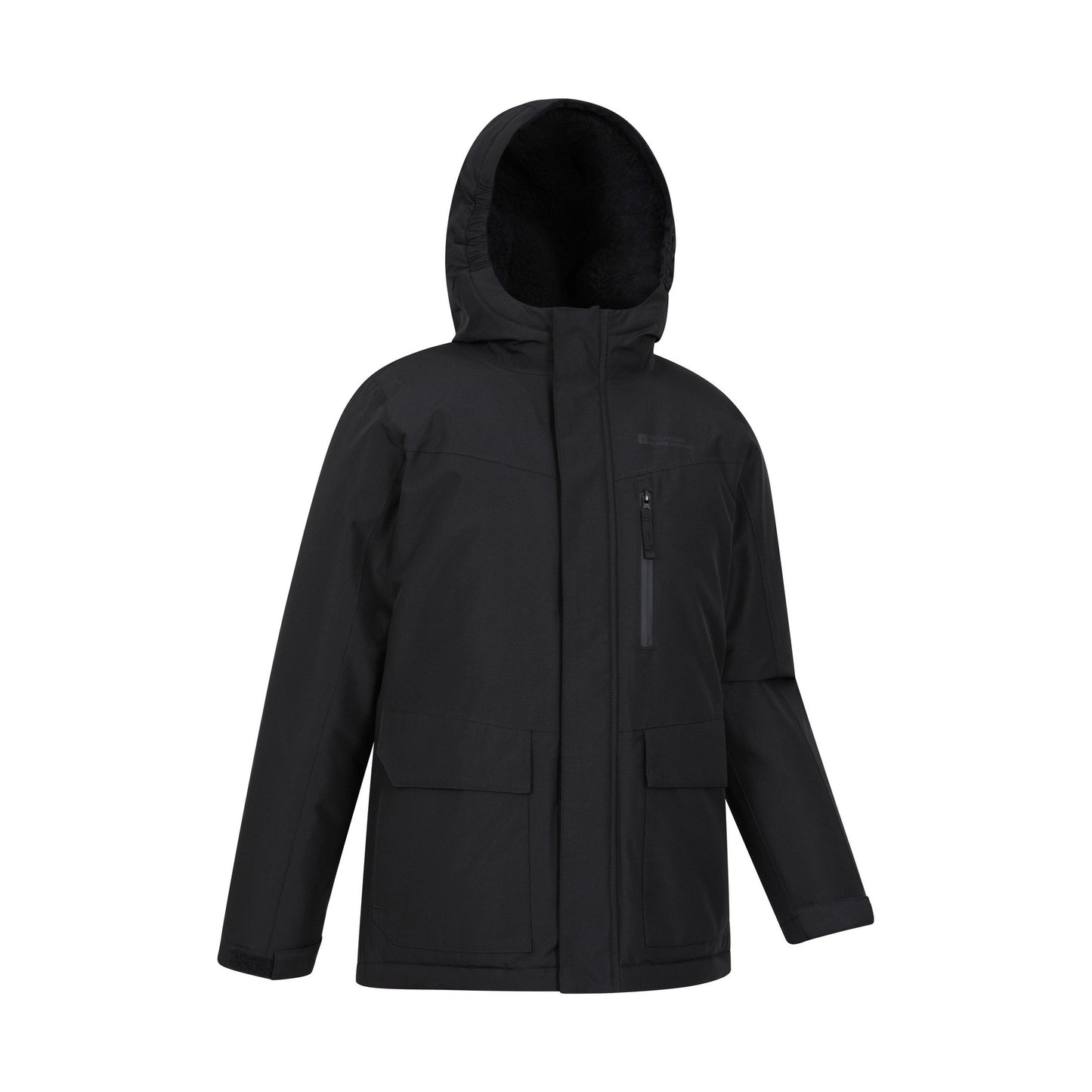 Black - Lifestyle - Mountain Warehouse Childrens-Kids Noah Borg Lined Waterproof Jacket