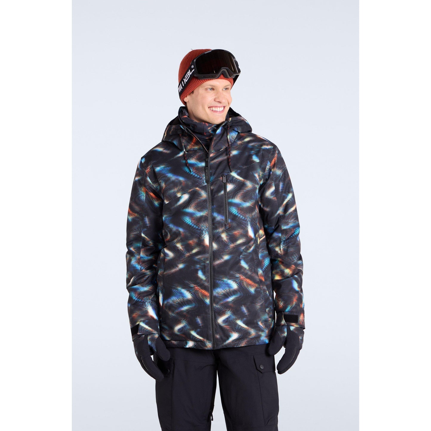 Orange - Front - Animal Mens Laxx Camo Ski Jacket
