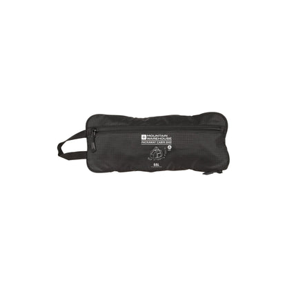 Black - Pack Shot - Mountain Warehouse Packaway 55L Duffle Bag