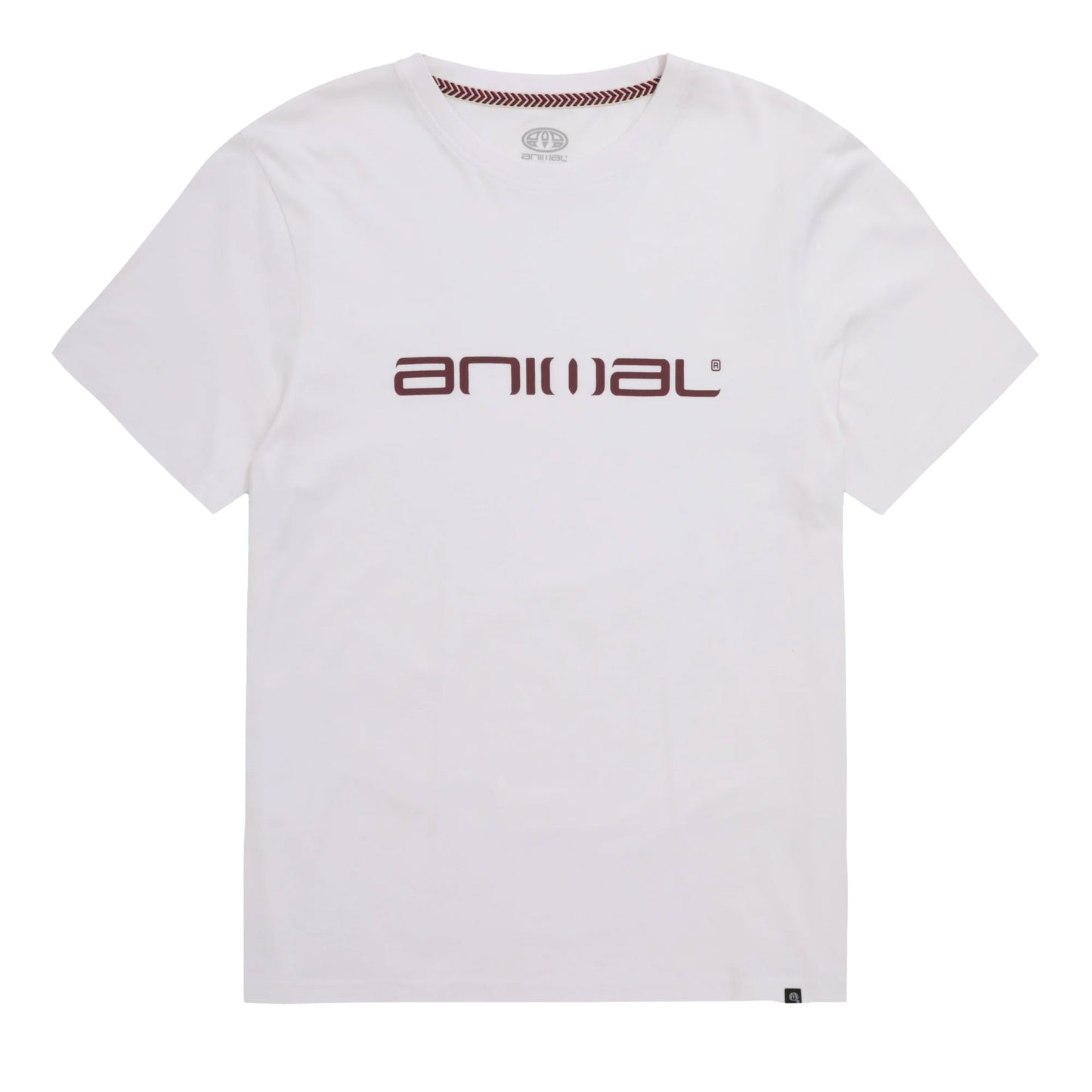 White - Front - Animal Mens Classico Organic T-Shirt