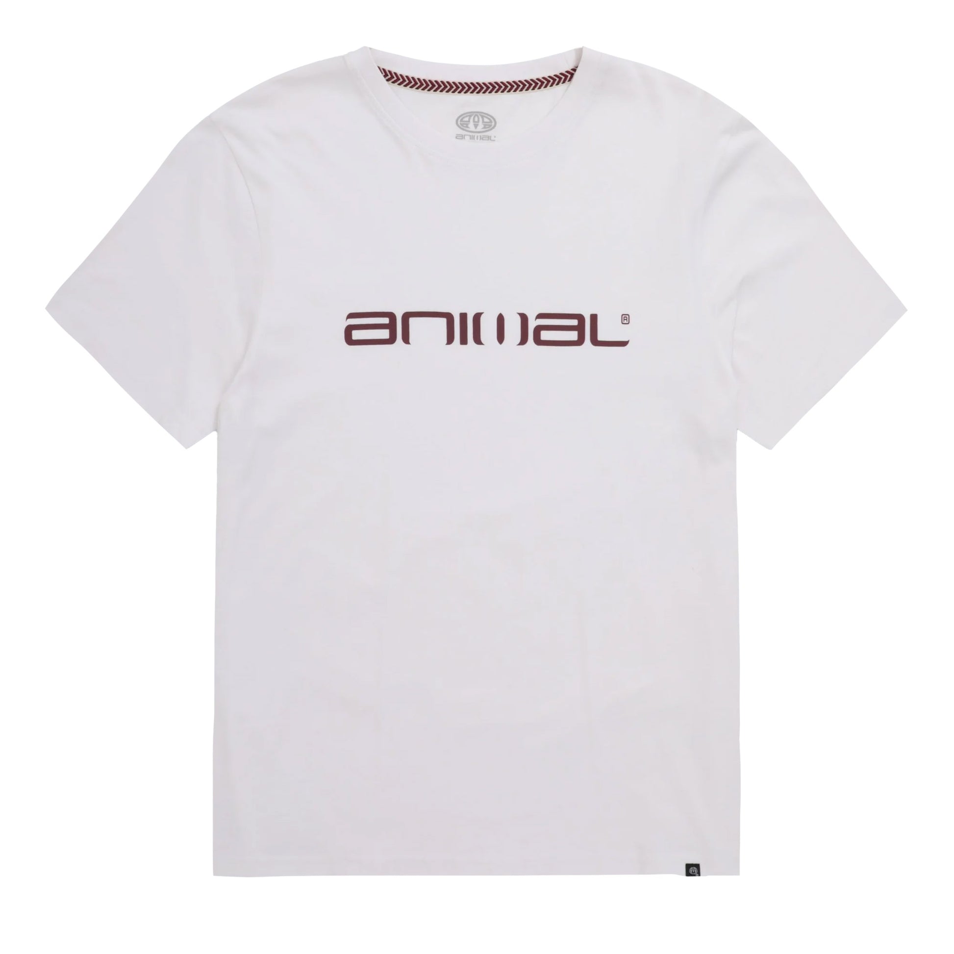 White - Front - Animal Mens Classico Organic T-Shirt