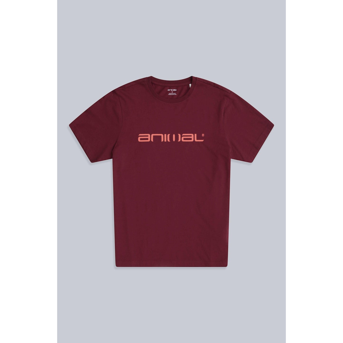 Dark Burgundy - Front - Animal Mens Classico Organic T-Shirt