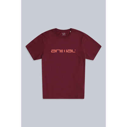 Dark Burgundy - Front - Animal Mens Classico Organic T-Shirt