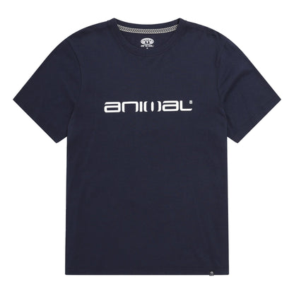 Navy - Front - Animal Mens Classico Organic T-Shirt