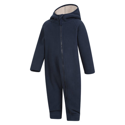Navy - Lifestyle - Mountain Warehouse Childrens-Kids Aspen Borg Fleece Lined Snowsuit