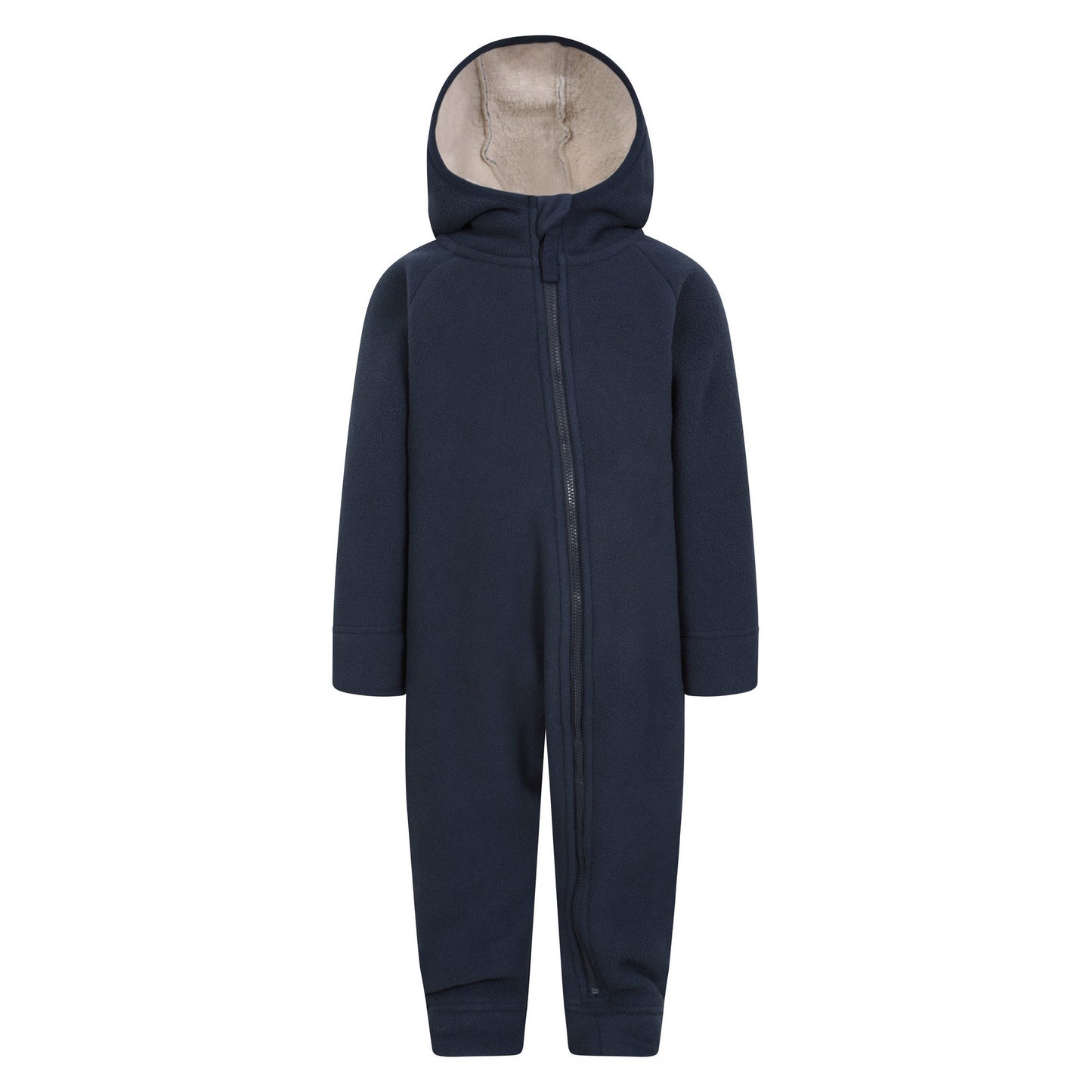Navy - Front - Mountain Warehouse Childrens-Kids Aspen Borg Fleece Lined Snowsuit