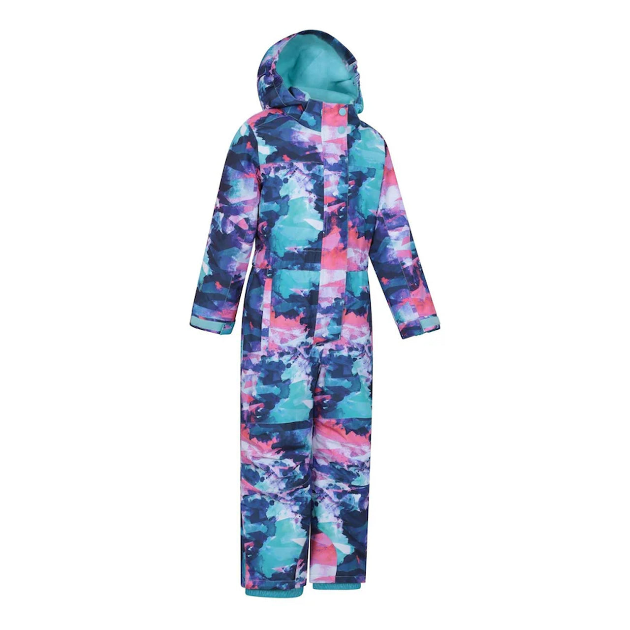 Light Purple - Lifestyle - Mountain Warehouse Childrens-Kids Cloud Print Waterproof All In One Snowsuit
