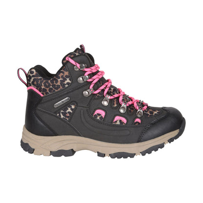 Bright Pink - Front - Mountain Warehouse Childrens-Kids Adventurer Printed Waterproof Snow Boots