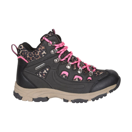 Bright Pink - Front - Mountain Warehouse Childrens-Kids Adventurer Printed Waterproof Snow Boots