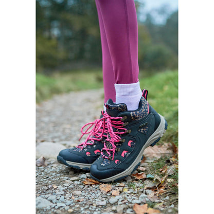 Bright Pink - Front - Mountain Warehouse Childrens-Kids Adventurer Printed Waterproof Snow Boots