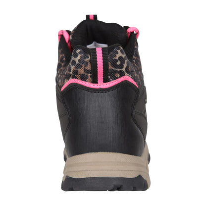 Bright Pink - Back - Mountain Warehouse Childrens-Kids Adventurer Printed Waterproof Snow Boots