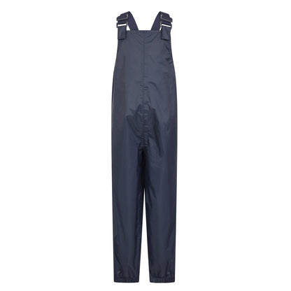 Navy - Front - Mountain Warehouse Childrens-Kids Pakka Waterproof Dungarees